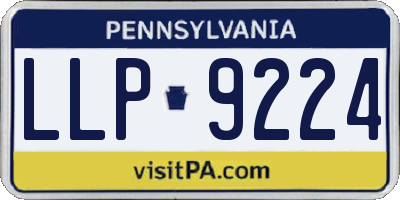 PA license plate LLP9224
