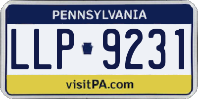 PA license plate LLP9231