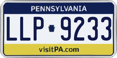 PA license plate LLP9233