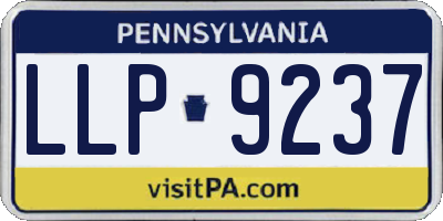 PA license plate LLP9237