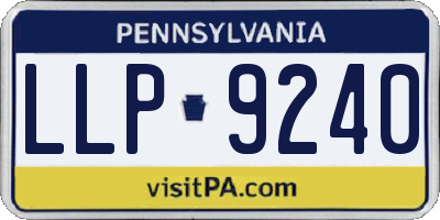 PA license plate LLP9240