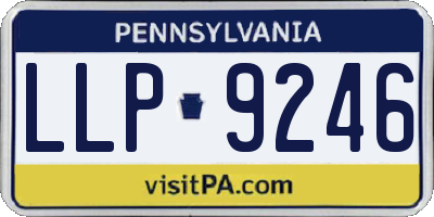 PA license plate LLP9246