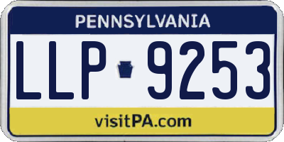 PA license plate LLP9253