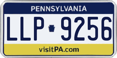 PA license plate LLP9256