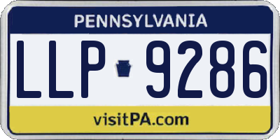 PA license plate LLP9286