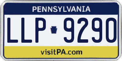 PA license plate LLP9290