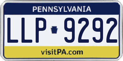 PA license plate LLP9292