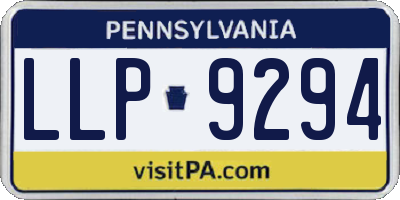 PA license plate LLP9294