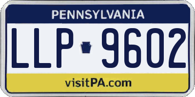 PA license plate LLP9602