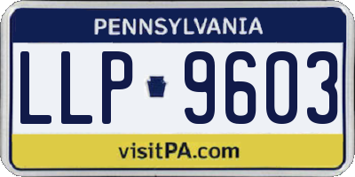 PA license plate LLP9603