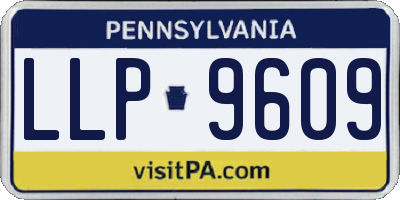 PA license plate LLP9609