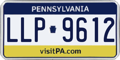 PA license plate LLP9612