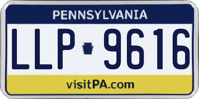 PA license plate LLP9616
