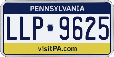 PA license plate LLP9625