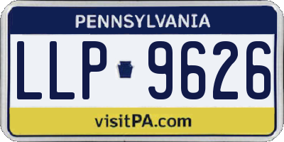 PA license plate LLP9626