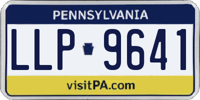 PA license plate LLP9641