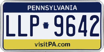 PA license plate LLP9642