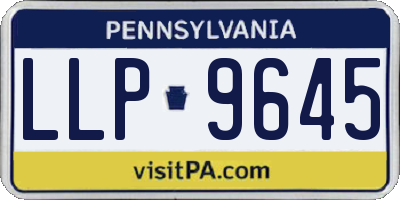 PA license plate LLP9645