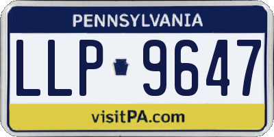 PA license plate LLP9647
