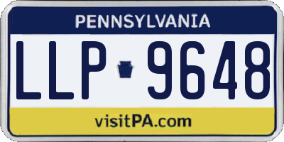 PA license plate LLP9648