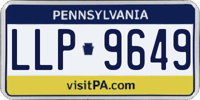 PA license plate LLP9649