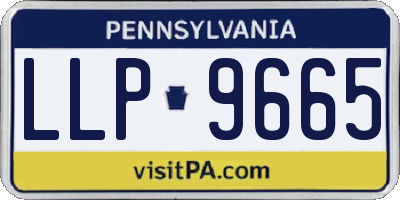 PA license plate LLP9665