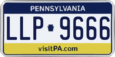 PA license plate LLP9666