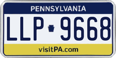 PA license plate LLP9668