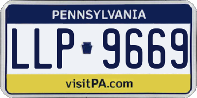 PA license plate LLP9669