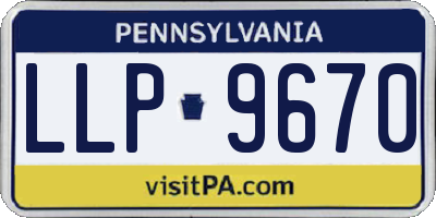 PA license plate LLP9670