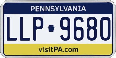 PA license plate LLP9680