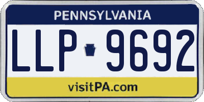 PA license plate LLP9692