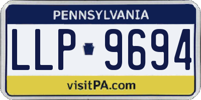 PA license plate LLP9694