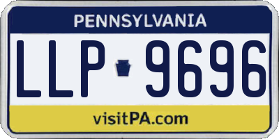 PA license plate LLP9696