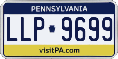 PA license plate LLP9699