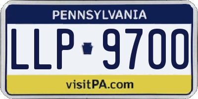 PA license plate LLP9700