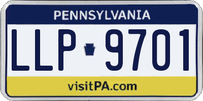 PA license plate LLP9701