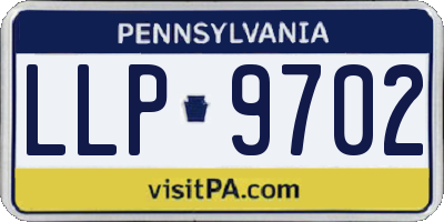PA license plate LLP9702