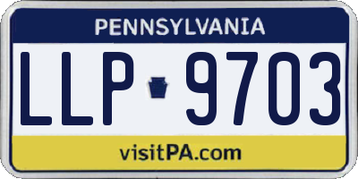 PA license plate LLP9703