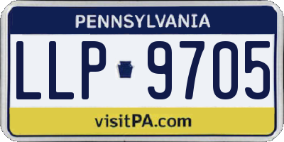 PA license plate LLP9705