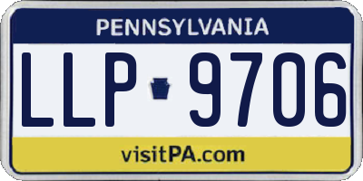 PA license plate LLP9706