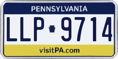 PA license plate LLP9714