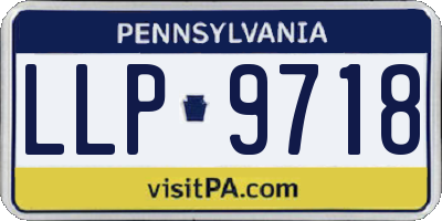 PA license plate LLP9718