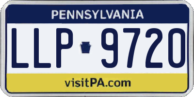 PA license plate LLP9720