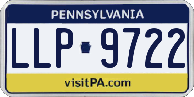 PA license plate LLP9722