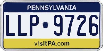 PA license plate LLP9726