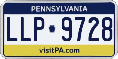 PA license plate LLP9728