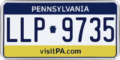 PA license plate LLP9735