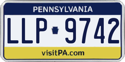 PA license plate LLP9742