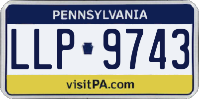 PA license plate LLP9743